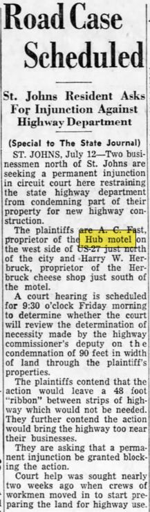 Hub Motel - Jul 1956 Different Owner